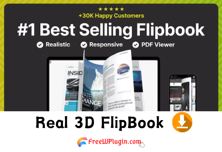 Real 3D FlipBook v3.53完美破解付费WordPress杂志和PDF图片查看器插件免费下载