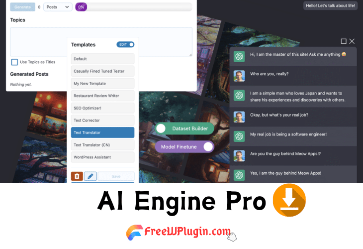 AI Engine Pro v2.1.7完美破解WordPress AI+GPT智能插件免费下载