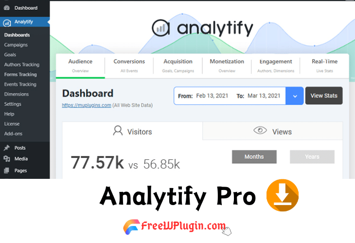 Analytify Pro v5.2.0完美破解付费Wordpress网站流量分析插件免费下载