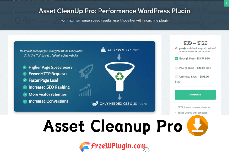 Asset CleanUp Pro v1.2.5.1完美破解WordPress性能优化插件免费下载