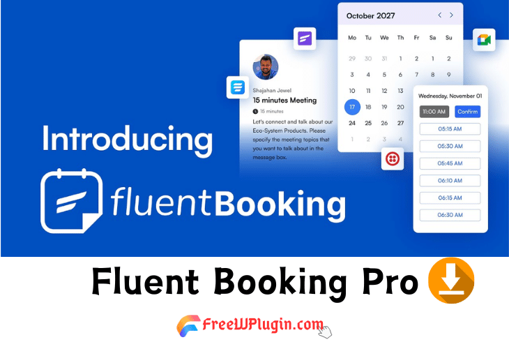 Fluent Booking Pro v1.2.62完美破解WordPress预定会议插件免费下载