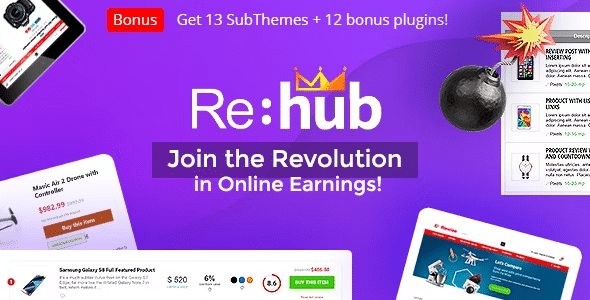 REHub v19.6.2完美破解付费Affiliate赚钱类主题免费下载