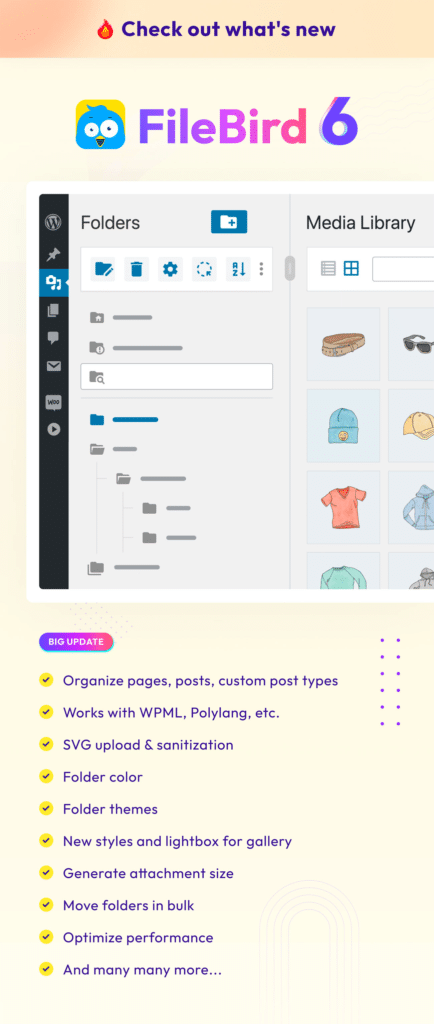 FileBird Pro v6.1.2完美破解Wordpress文件管理插件免费下载