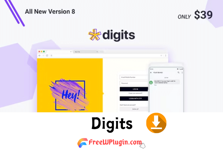 Digits v8.4.2.3完美破解Wordpress注册短信验证码解决方案插件免费下载