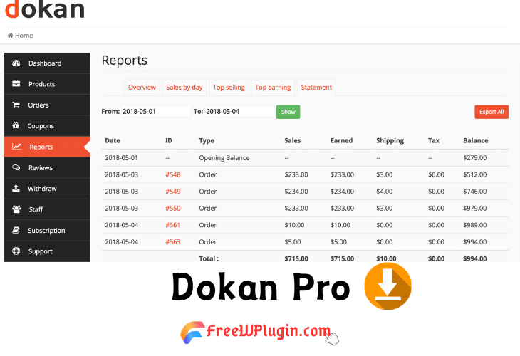 Dokan Pro v3.10.2完美破解Wordpress电子商务插件免费下载