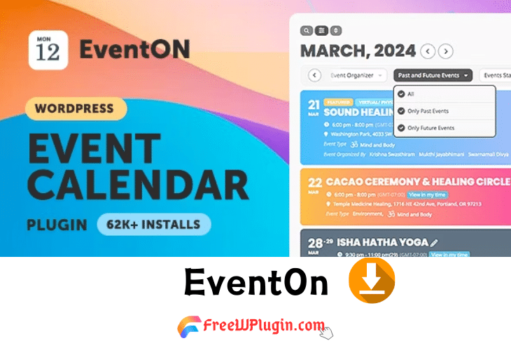 EventOn v4.6.3完美破解Wordpress精美活动日历插件免费下载