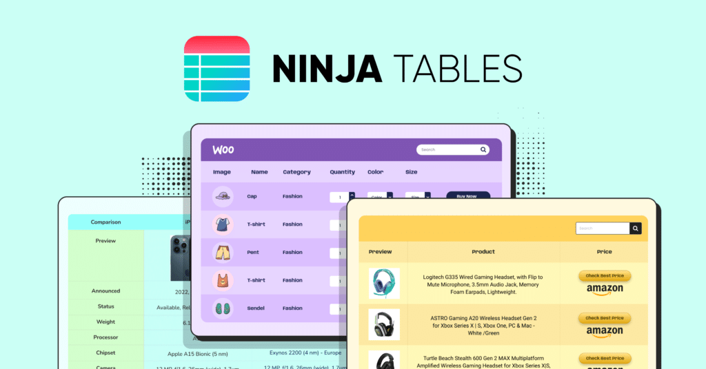 Ninja Tables Pro v5.0.7完美破解Wordpress自定义数据图表插件免费下载