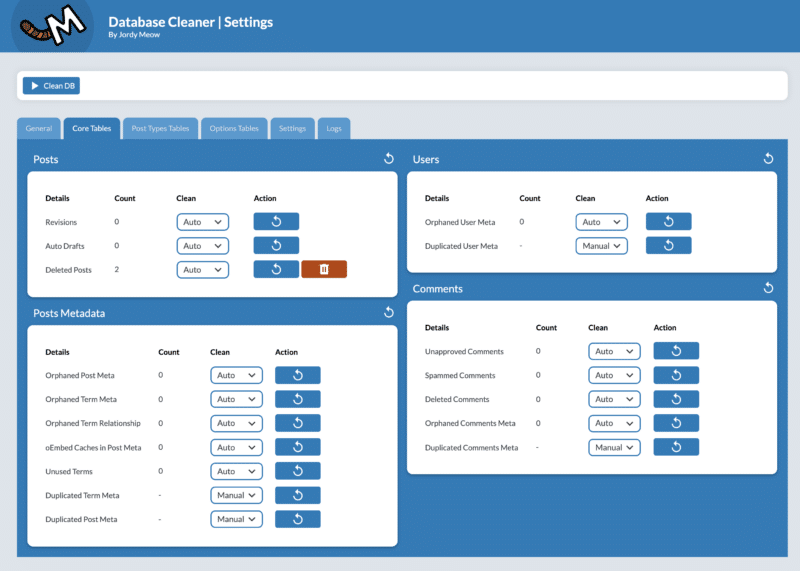 Database Cleaner Pro v1.0.5完美破解Wordpress数据库清理插件免费下载