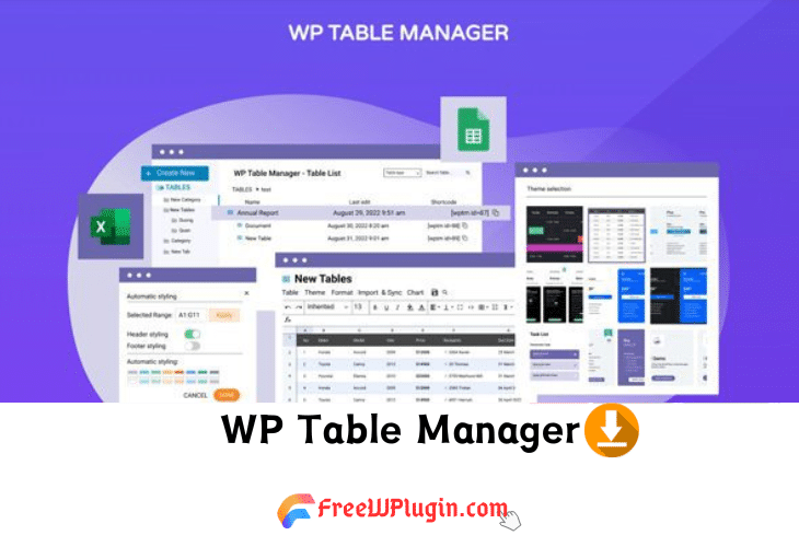 WP Table Manager v4.1.0完美破解Wordpress专业表格插件免费下载