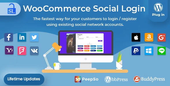 WooCommerce Social Login v2.15.1完美破解Woo社交媒体登录插件免费下载