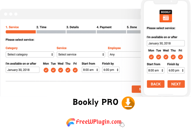 Bookly PRO v7.8 完美破解Wordpress预定插件免费下载