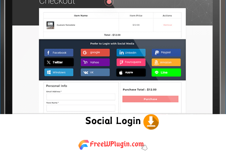 Social Login v2.6.1 完美破解Wordpress社媒登录插件免费下载