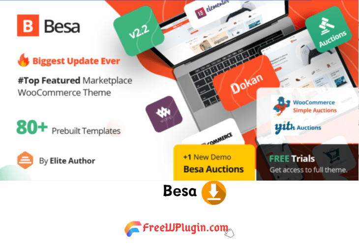 Besa v2.2.22 完美破解付费Woo现代化商店主题免费下载