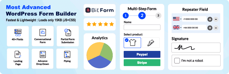 Bit Form Pro v2.7.0 完美破解Wordpress表单构建器插件免费下载